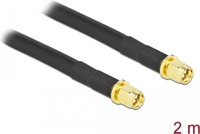 Actual product image Delock Antenna cable SMA male to SMA male LMR/CFD300 2 m low loss (0.31 dB, Antenna cable)