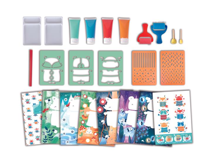 Actual product image Hape Painting fun with paint rollers and stencils