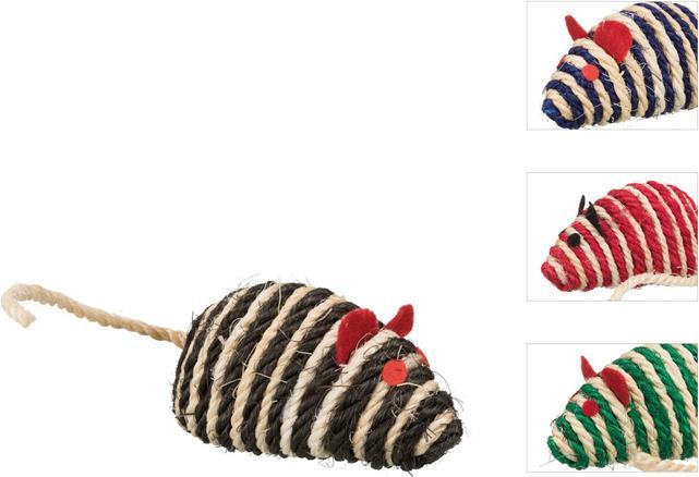 Immagine prodotto Jolly Paw Jollypaw - Giocattolo per gatti - Topo in sisal con campanellino - 1 pezzo (Catmint giocattolo)