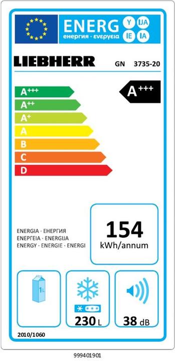Energie-Label Liebherr GN 3735 (Freistehend, 239 l)