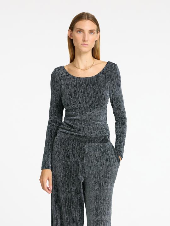 Image du produit Selected Femme Haut à paillettes avec manches longues (L)