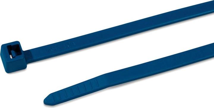 Actual product image HellermannTyton Cable tie 380x7,6mm blue (Plastic cable ties, 380 mm, 100 pcs.)