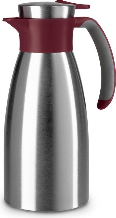 Image du produit Emsa Verseuse isolante SOFT GRIP, 1,0 litre, inox / bordeaux Manipulation d'une seule main grâce à la (1 l)