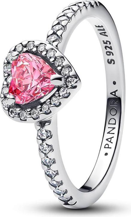Produktbild Pandora Erhabenes Rosafarbenes Herz Ring (60, 925 Silber)