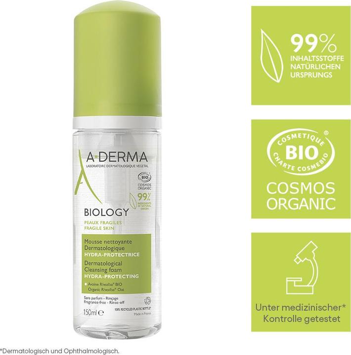 Image du produit A-Derma BIOLOGY Mousse Nettoyante mousse (Mousse, 150 ml)