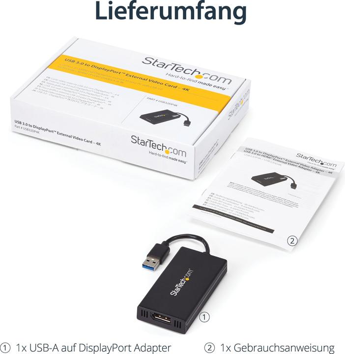 Actual product image StarTech USB 3.0 TO DISPLAYPORT - 4K (USB 3.0, 9 cm)