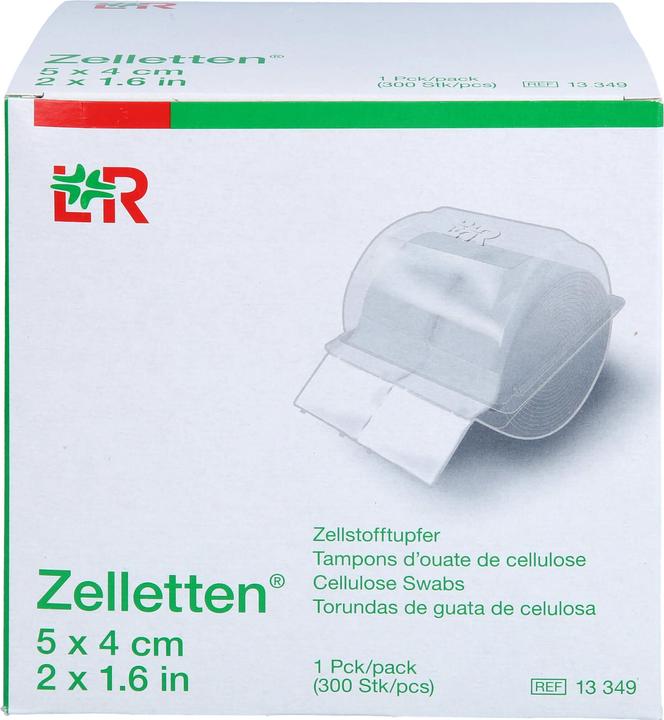 Produktbild Lohmann & Rauscher Zelletten Tupfer gerollt unsteril 5 x 4 cm, 300 St. Tupfer