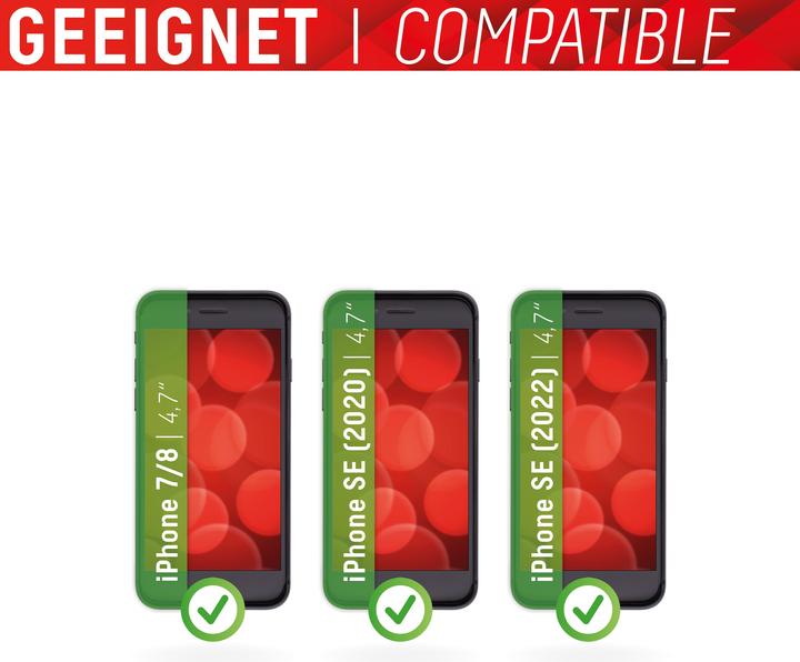 Produktbild Displex Real Glass, 2D Panzerglas + Handyhülle (1 Stück, Apple iPhone SE (3rd Gen), Apple iPhone SE (2nd Gen), Apple iPhone 6, Apple iPhone 8, Apple iPhone 7)