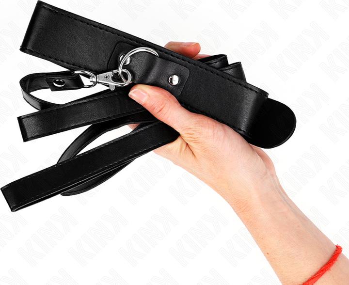 Actual product image Kink NECK CHAIN WITH BELT 116 CM BLACK BELT ADJUSTABLE 32-50 CM X 8 CM