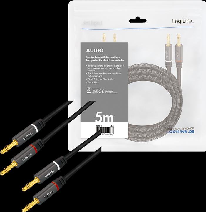 Image du produit LogiLink CA Câble de haut-parleur (5 m, 2.50 mm²² mm)