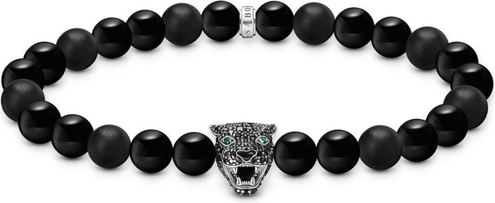 Thomas Sabo Bead Armband Black Cat Silber
