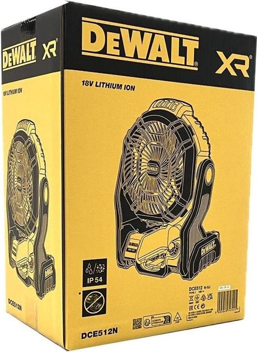 Productafbeelding DeWalt 18V batterijventilator DCE512N (62 dB)