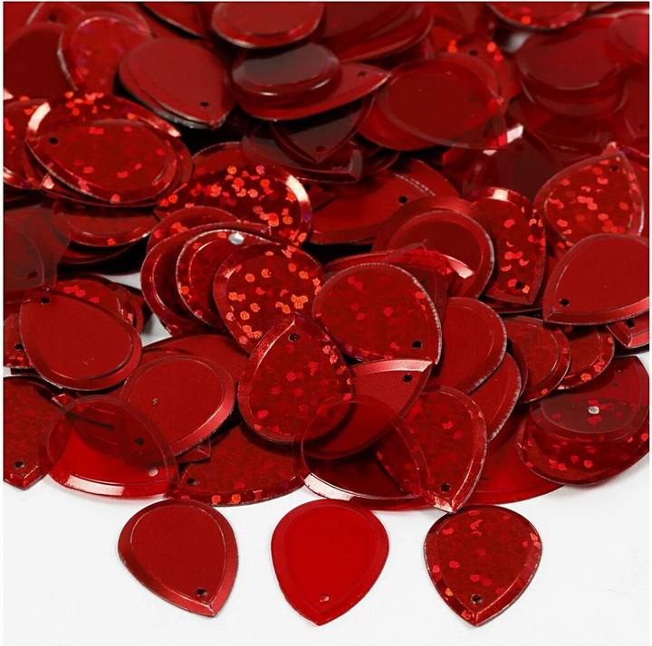 Produktbild Creativ Company Pailletten 14 x 19 mm, 50 g, Rot