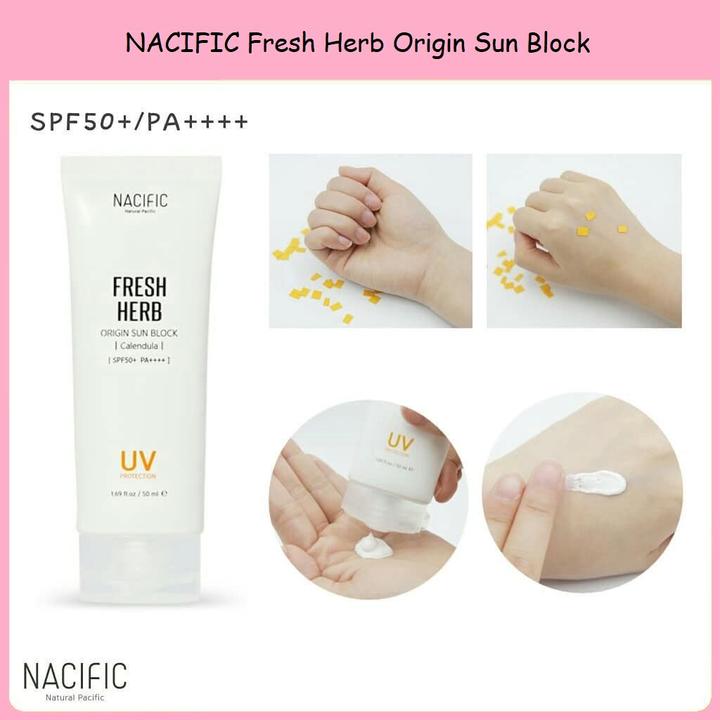 Actual product image Nacific Fresh Herb Origin Sun Block (Suntan cream, SPF 50, 50 ml)