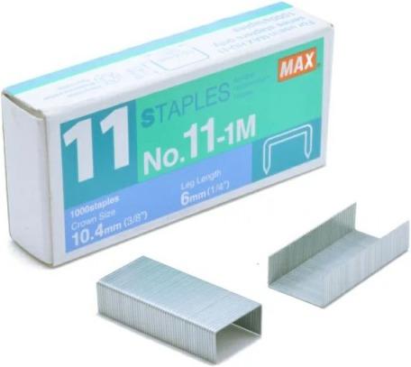 Max Agrafes No. 11-1M 1000pcs, correspondent à la norme (1000 x)