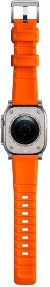Immagine prodotto Nomad Cinturino rugged -ranneke, Apple Watch 49 / 45 / 44 /, oranssi / hopea (45 mm, 44 mm, 42 mm, 49 mm, Materiale sintetico, Apple Watch Series 9)