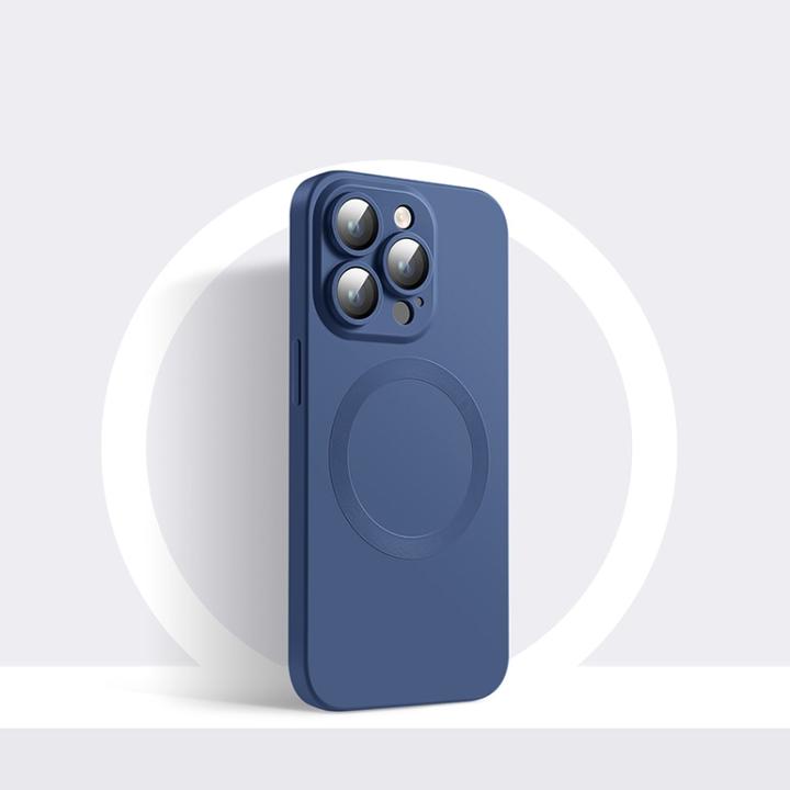 Image du produit Ueli Express Coque en silicone MagSafe avec protection en verre pour appareil photo (Apple iPhone 14 Pro Max)