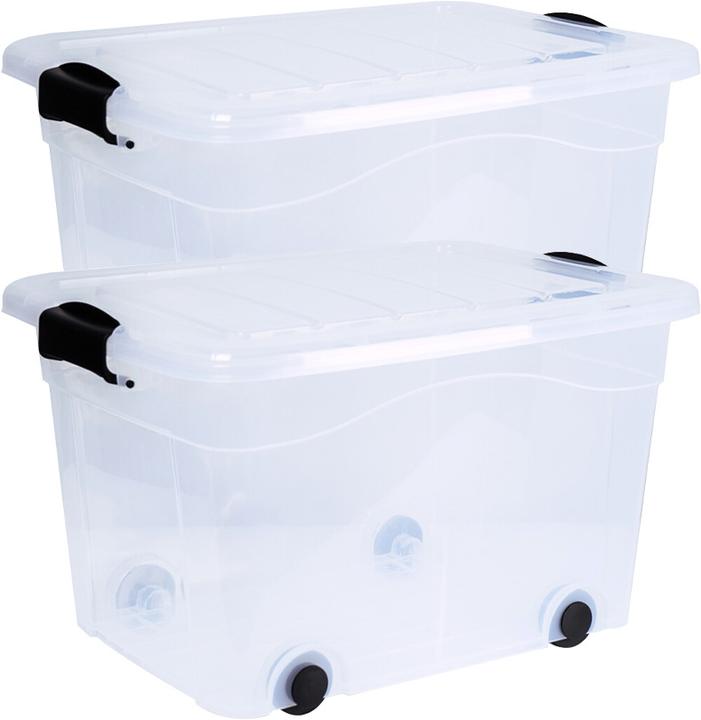 Actual product image Siena Home Set of 2 storage box 20 l with castors (45 x 33.5 x 25 cm, 42 l)