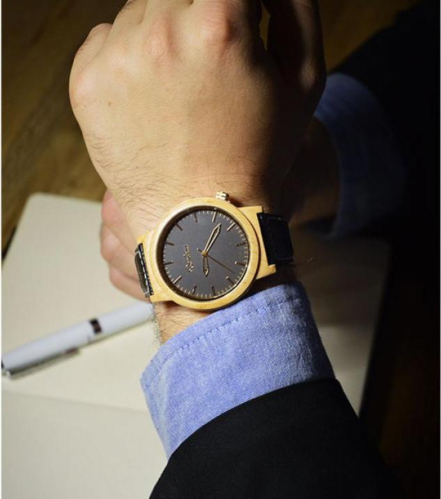 Image du produit Bambuu Horloge en bois (Montre analogique, 40 mm)