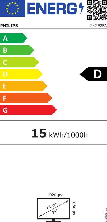 Energie-Label Philips 242E2FA/00 (1920 x 1080 Pixel, 24")