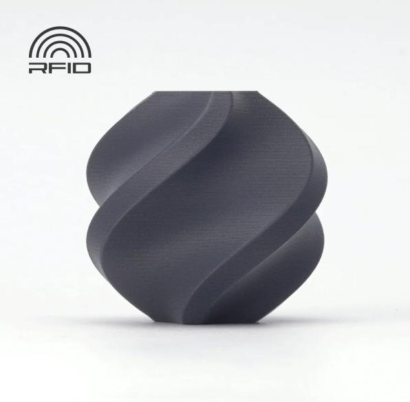 Actual product image Bambu Lab PLA CF - Lava Gray - 1.75mm (PLA, 1.75 mm, Grey)
