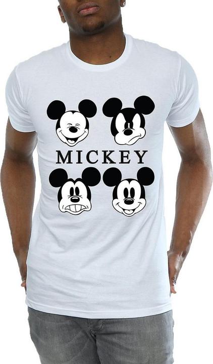Image du produit Disney Mens Four Heads Mickey Mouse Cotton T-Shirt (M)