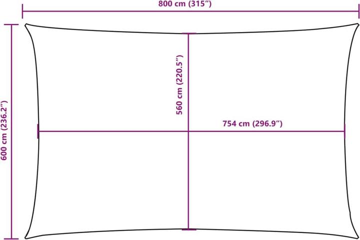 Immagine prodotto VidaXL Tenda da sole (6 x 8 m)