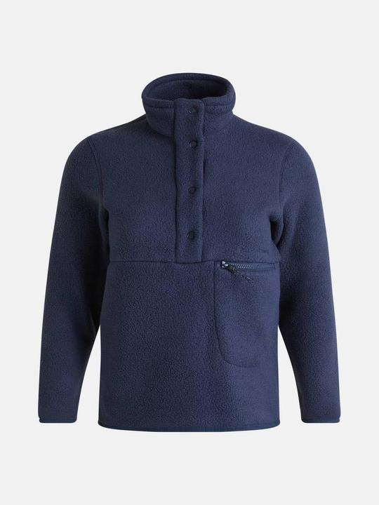 Peak Performance Fleece-Sweatshirt mit T-Ausschnitt und Druckknöpfen (M)