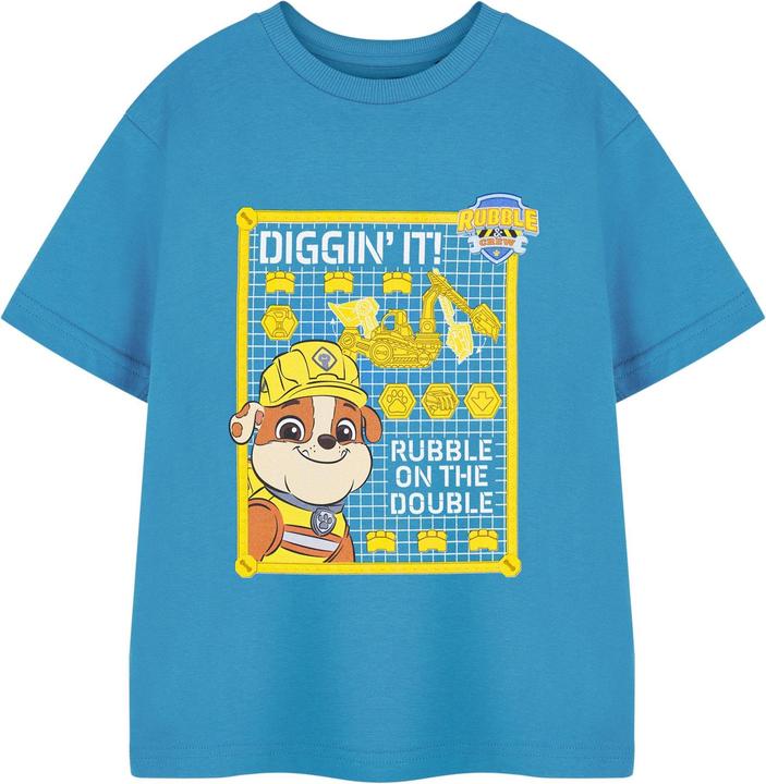 Actual product image Paw Patrol Boys Diggin' It Rubble Short-Sleeved T-Shirt (116)