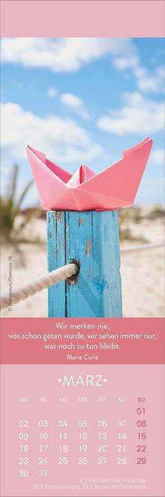 Actual product image Gute Gedanken Lesezeichen & Kalender 2026 (6 x 18 cm, Hardcover, German)