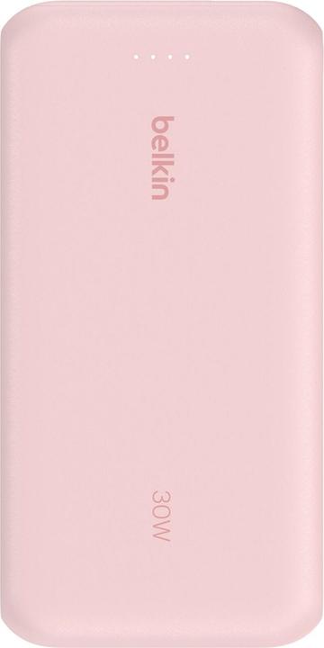 Immagine prodotto Belkin Powerbank 20.000mAh rosa 30W integrale.Cavo USB-C BPB024hqPK (20000 mAh, 30 W, 74 Wh)