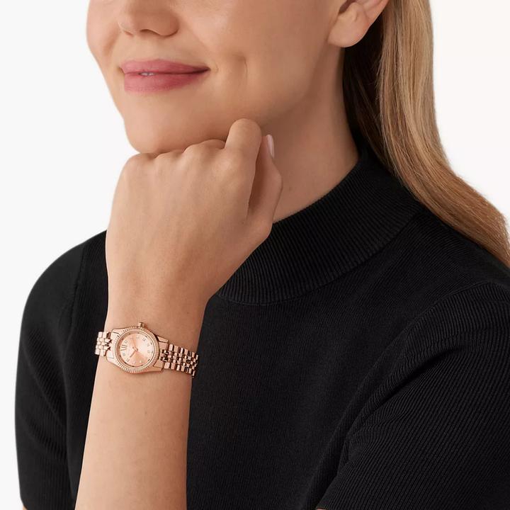 Produktbild Michael Kors Armbanduhr Petite Lexington im Rosé-Goldton mit Pavé (Analoguhr, 26 mm)