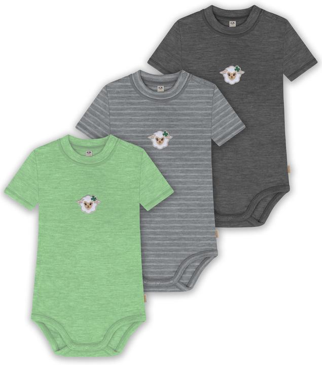 Normani 3er Set Baby Merino Kurzarmbody „Tihoi" - 9323