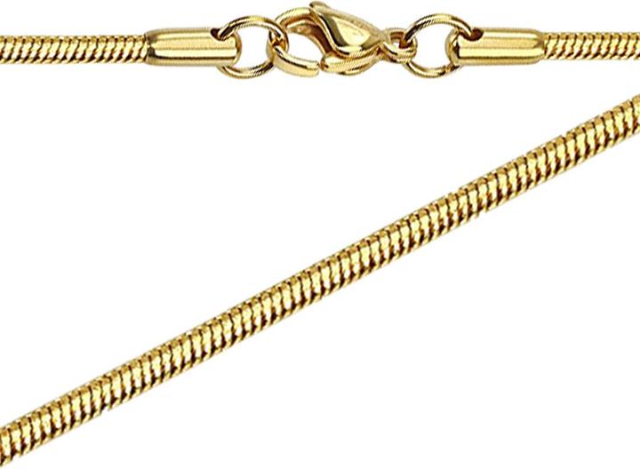 Actual product image Star Piercing Gold-plated round snake chain (Surgical steel 316L, without brass)