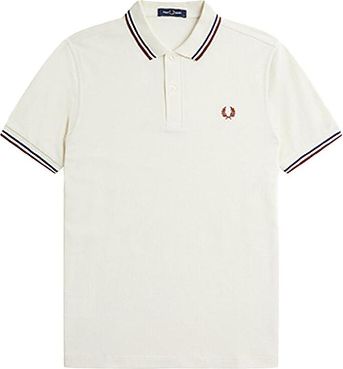 Fred Perry Twin Tipped Polo Shirt Short Sleeve Ecru (XXL)