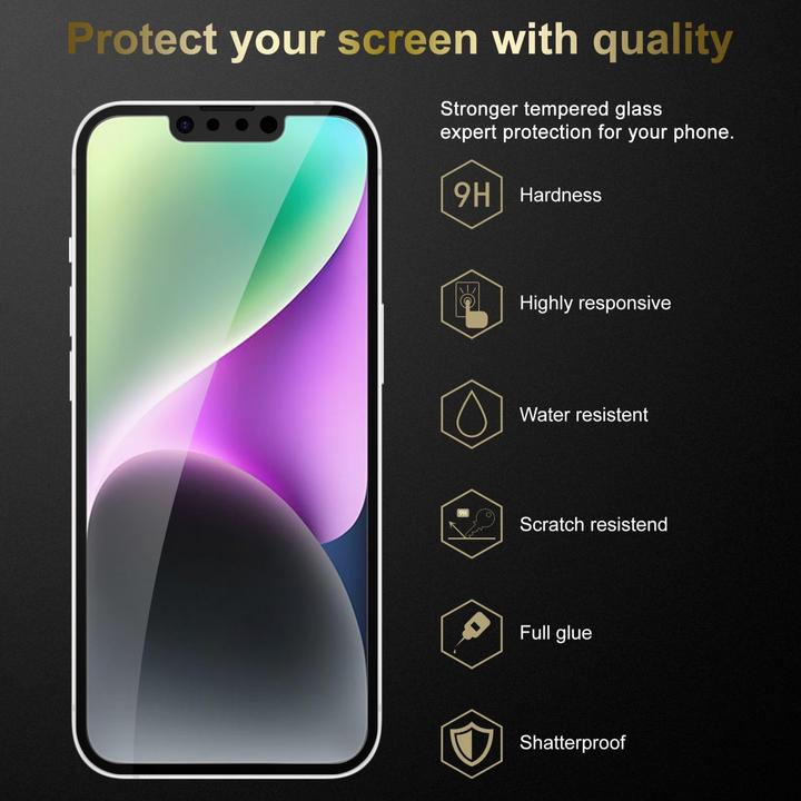 Produktbild Cadorabo Schutzglas fürApple iPhone 14 (1 Stück, Apple iPhone 14)