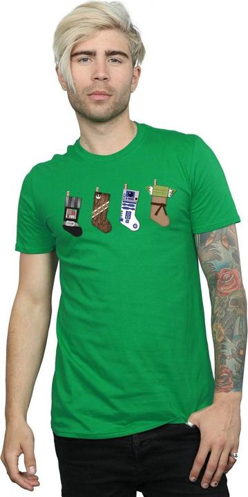 Actual product image Star Wars Mens Christmas Stockings T-Shirt (S)