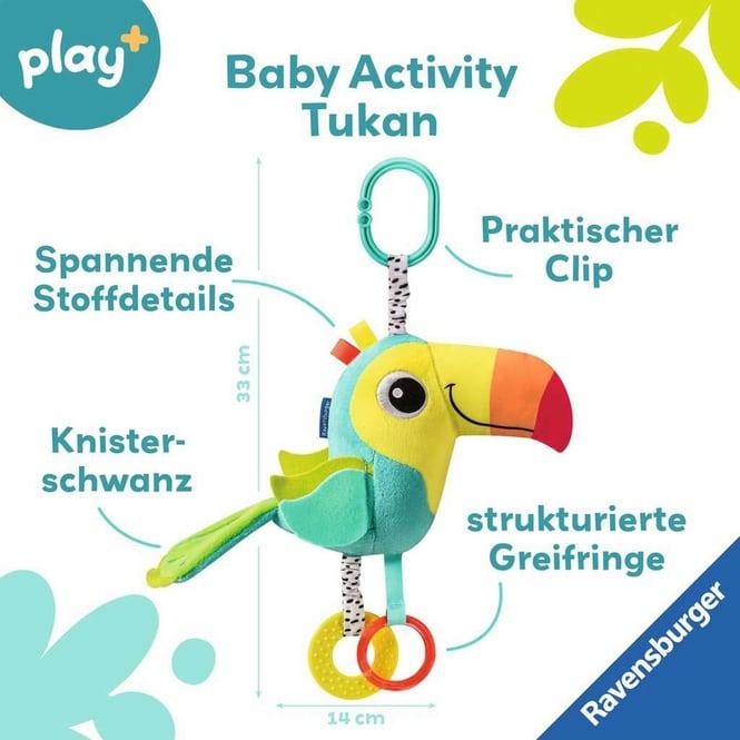Image du produit Ravensburger 12034048 Play+ Toucan d'activité pour bébé - Jouets 0 mois et +, Jouets pour poussette
