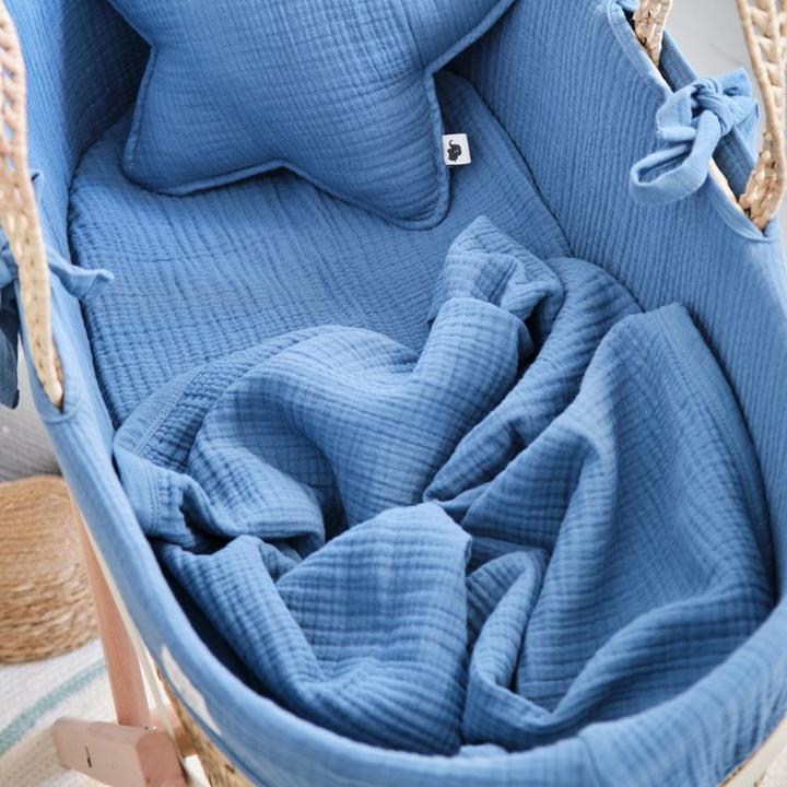 Produktbild Funnababy Musselin Moses-Korb-Textilien - Provinz - Petrol - 85 cm