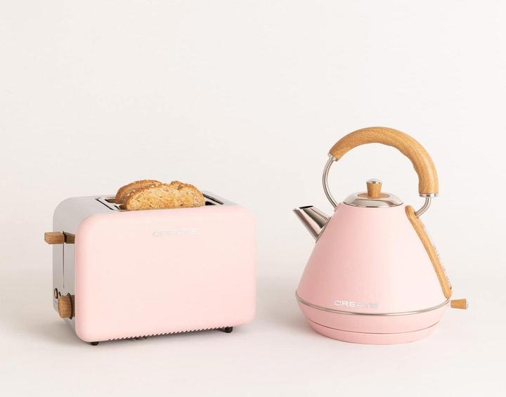 Actual product image Create Toaster and kettle pink