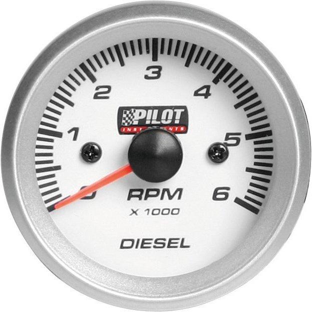Lampa Instrument Compte-tours Diesel 0-6000 RPM - 52 mm - Bleu