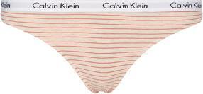 Produktbild Calvin Klein Damen THONG Tangahschen, Feeder Stripe Haferflocken Heather, 36 (S)