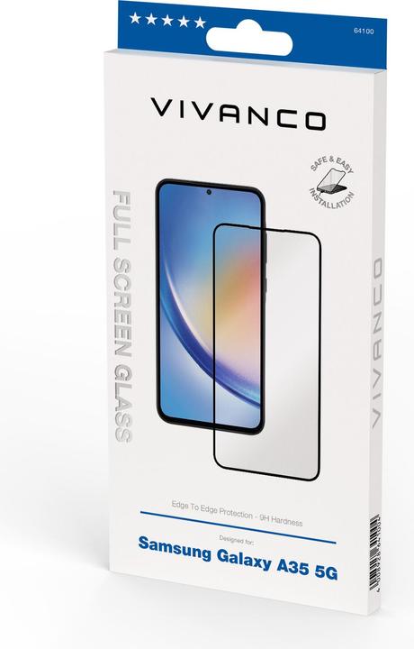 Produktbild Vivanco 2.5D FullScreen Displayschutzglas fuer Samsung Galaxy A35 5G (1 Stück, Samsung Galaxy A35)