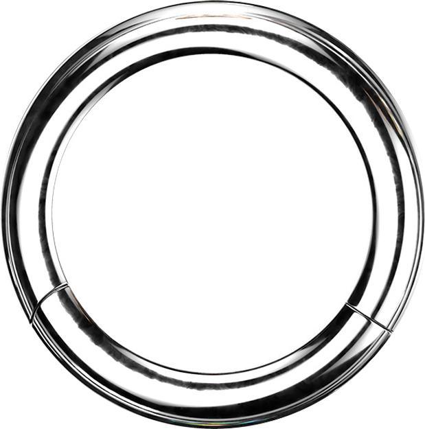 Actual product image Star Piercing Segment ring hinged silver (without brass, Surgical steel 316L)