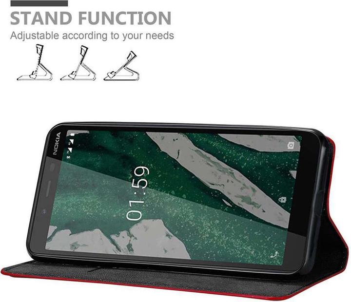 Actual product image Cadorabo Book Invisible Magnet Cover (Nokia 1 Plus)