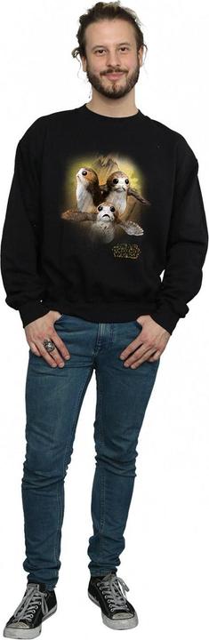 Actual product image Star Wars Mens The Last Jedi Porgs Brushed Sweatshirt (XL)