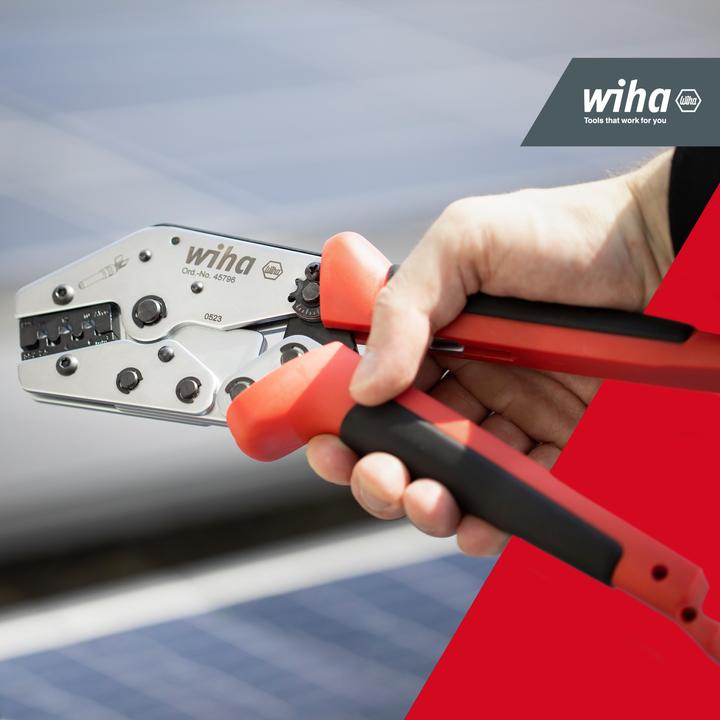 Immagine prodotto Wiha 45796 Pinza a crimpare 1 pezzo Connettore fotovoltaico, connettore solare da 2,5 a 6 mm² (250 mm)