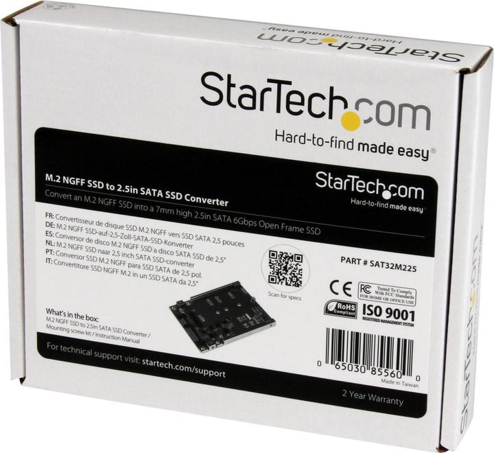 Produktbild StarTech Adapterwandler M.2 NGFF SSD auf 2,5 Zoll SATA