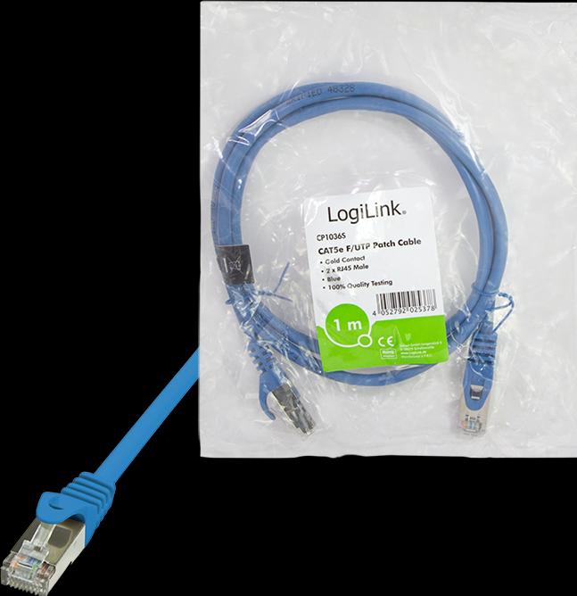 Produktbild LogiLink Netzwerkkabel (F/UTP, CAT5e, 1 m)