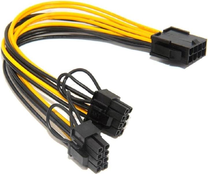 PowerGuard PCI-E 8-pin to 2x 8-pin Dual Power Splitter GPU Cable 30cm